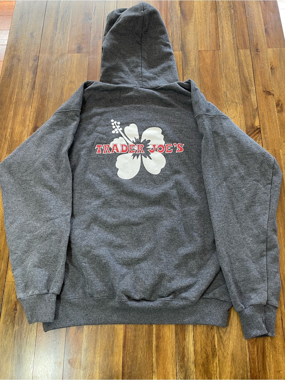 Trader Joe’S Men's Charcoal Gray Zip-Up Hoodie Size Medium